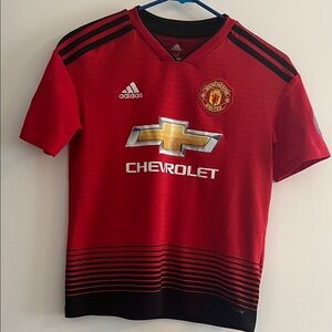 adidas Red and Black Manchester United Home Jersey